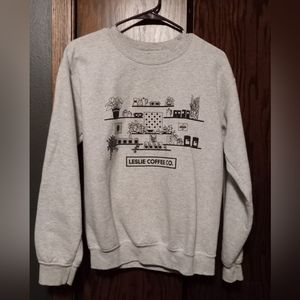 gray Leslie Coffee sweatshirt